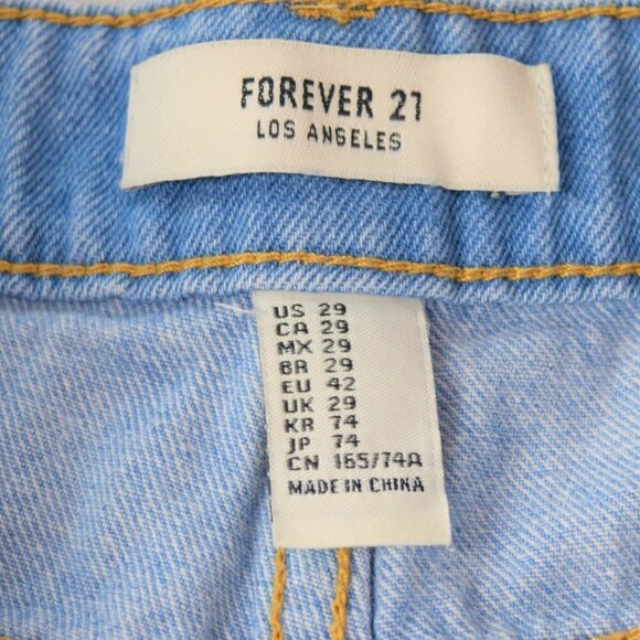 Forever 21 Denim Jean Button-Fly Cut-Off Shorts - Picture 7 of 8